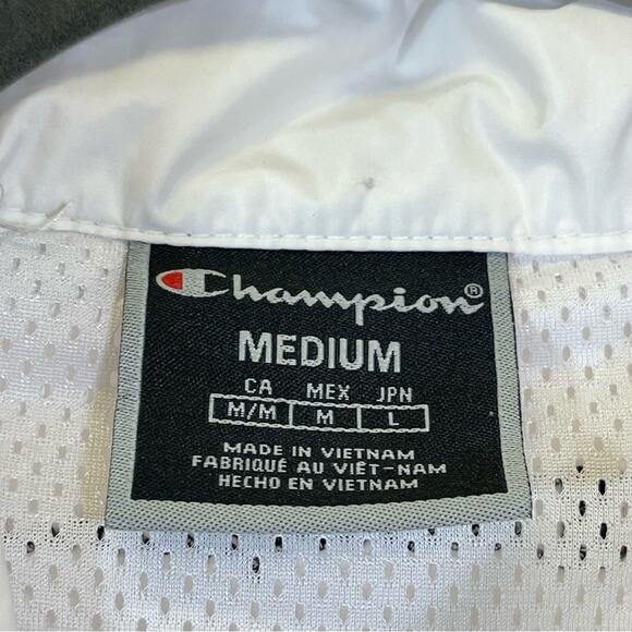 Champion, Cropped Windbreaker Jacket. Size Medium, Zipper Sleeves. White! - Picture 2 of 5